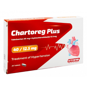 CHARTOREG PLUS 40 / 12.5 MG ( TELMISARTAN / HYDROCHLOROTHIAZIDE ) 28 TABLETS